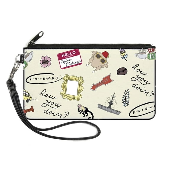 Friends Icons Zipper Wallet