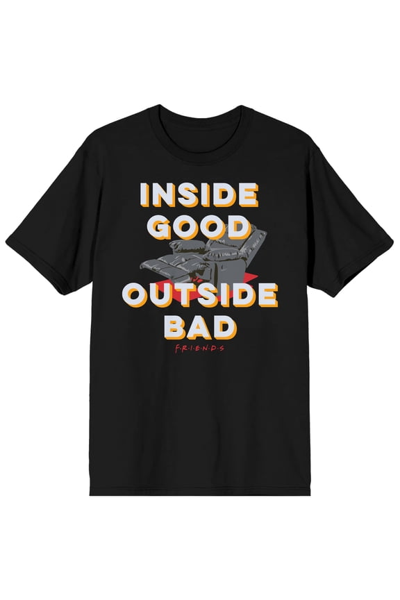 Friends Inside Outside Black Shirt-M