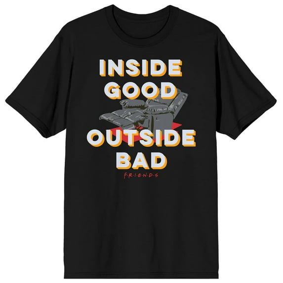 Friends Inside Outside Black Shirt