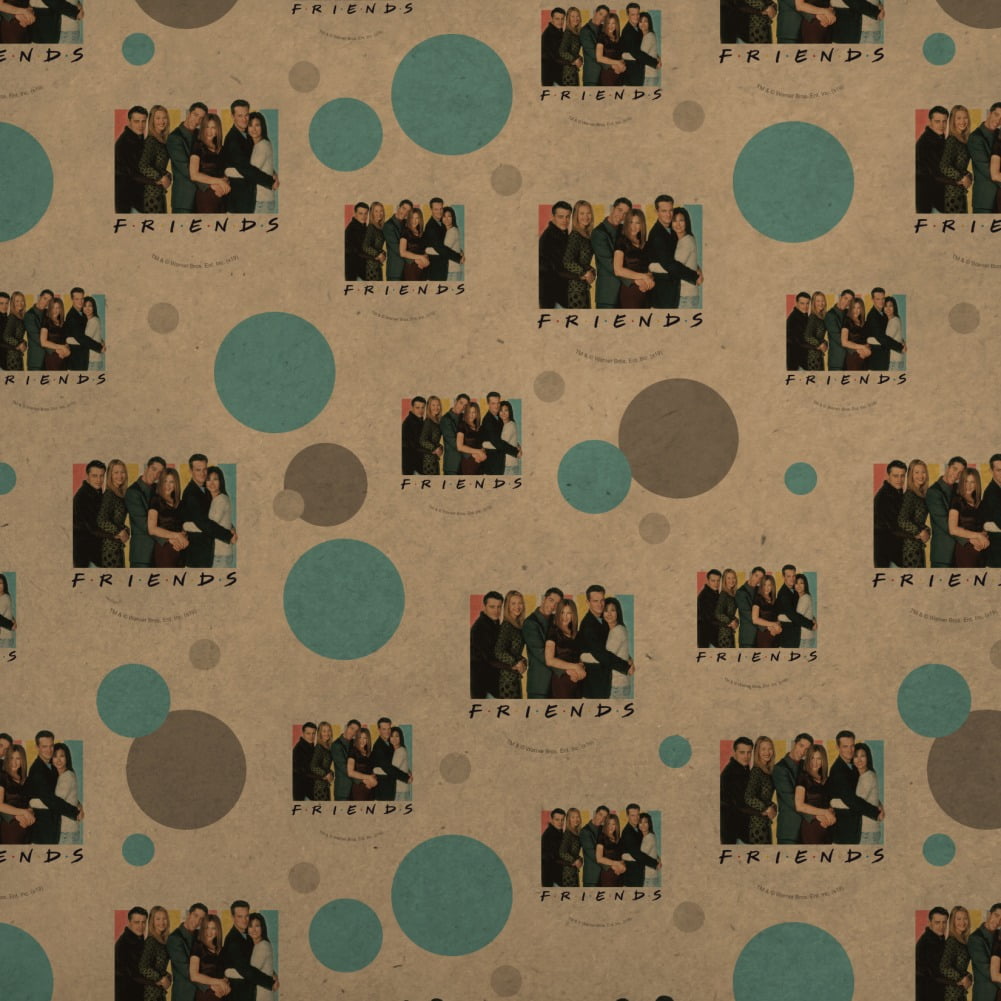 Friends It's All About Friends Premium Kraft Gift Wrap Wrapping Paper Roll