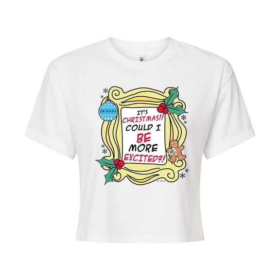 Friends - It's Christmas - Juniors Cropped Graphic T-Shirt