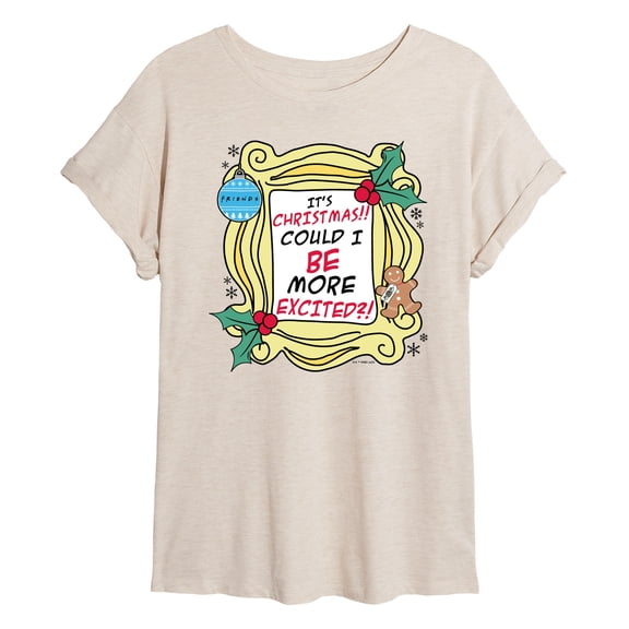 Friends - It's Christmas - Juniors Oversized Graphic T-Shirt