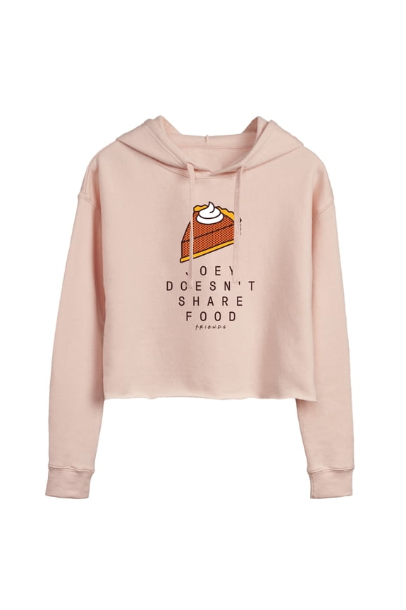 - Joey Doesn't Share Food - Juniors Cropped Pullover Hoodie
