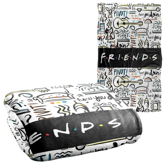 Friends Let'S Be Friends Pattern Silky Touch Super Soft Throw Blanket 36" x 58"