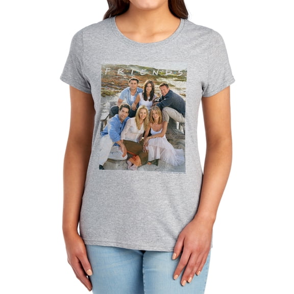 Friends Lifes A Beach Women's T Shirt, Athletic Heather, Small