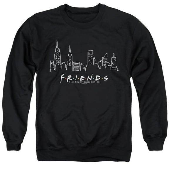 Friends Light Blueline Unisex Adult Crewneck Sweatshirt,Black, 2X-Large