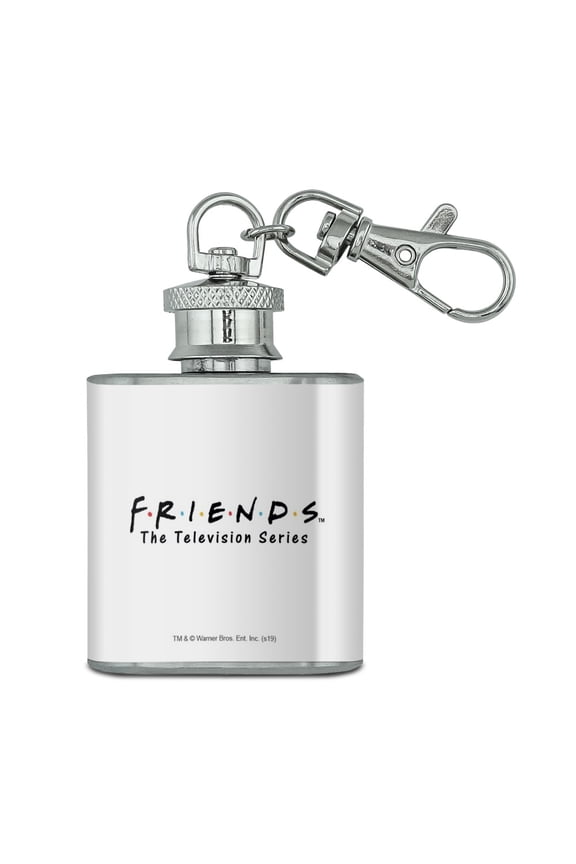Friends Logo Stainless Steel 1oz Mini Flask Key Chain