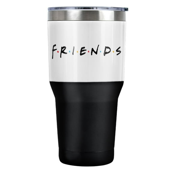 Friends Logo Stainless Steel Tumbler 30 oz Coffee Travel Cup, Vacuum Insulated & Double Wall with Leakproof Sliding Lid