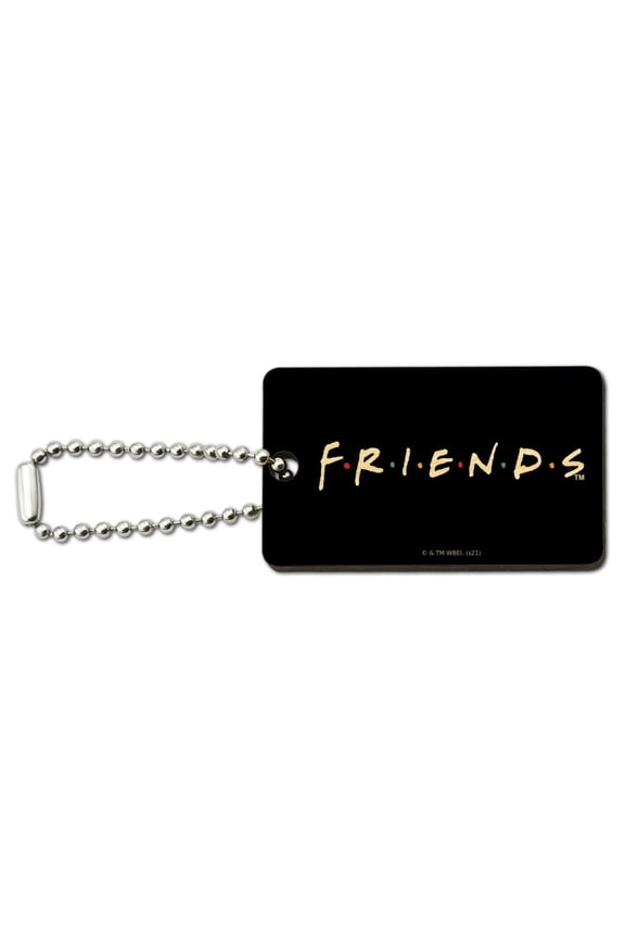 Friends Logo White Wood Wooden Rectangle Keychain Key Ring