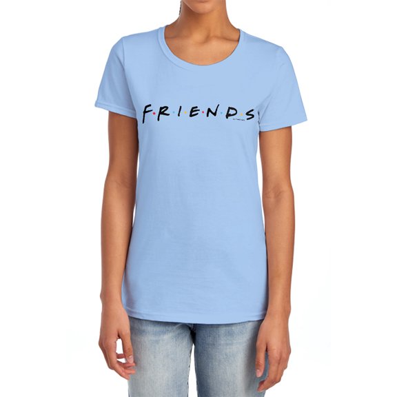 Friends Logo Women's T Shirt, Light Blue, Large