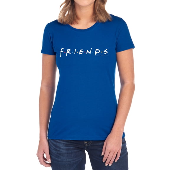 Friends Logo Women's T Shirt, Royal, X-Large