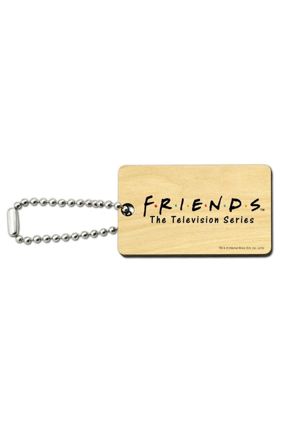 Friends Logo Wood Wooden Rectangle Keychain Key Ring