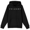 thumbnail image 1 of Friends Logos Mens Black Long Sleeve Hoodie-M, 1 of 2