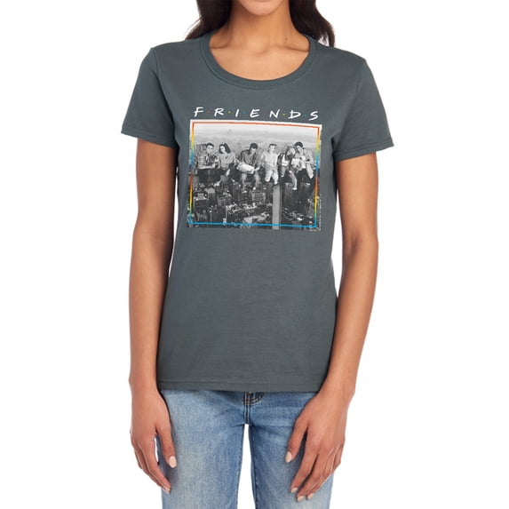 Friends Lunch Break Women's T Shirt, Charcoal, Medium
