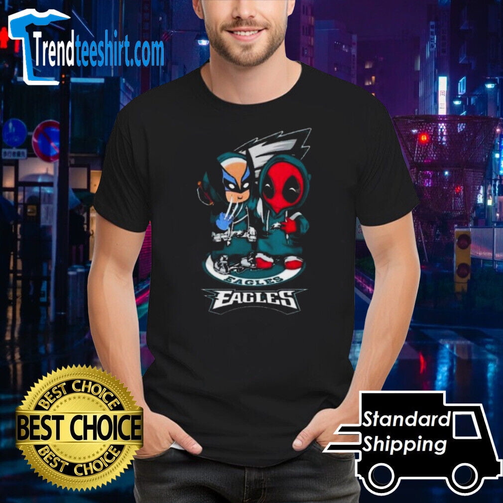 Friends Marvel Deadpool Wolverine Philadelphia Team Eagles TShirt