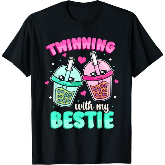 Friends Matching Twinning With My Bestie Bubble Tea T-Shirt