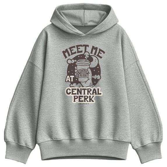 Friends - Meet At Central Perk - Ladies Oversized Fleece Hoodie Sweatshirt