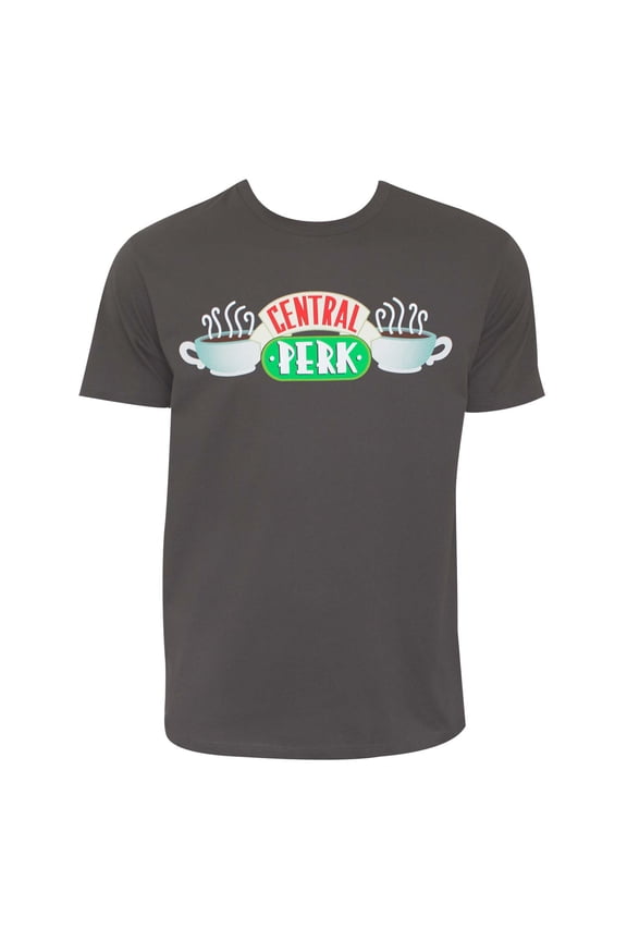 Friends Men's Central Perk Slim-Fit T-Shirt Charcoal 2XL