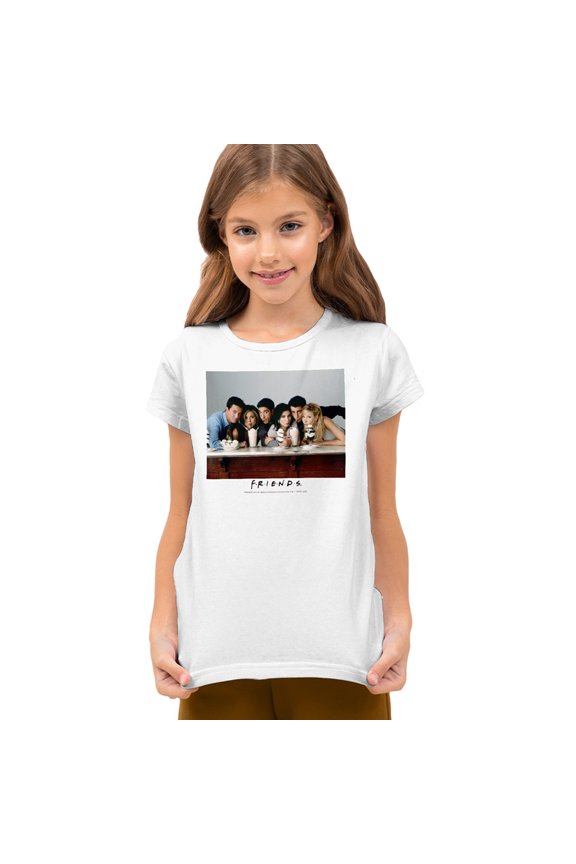 Friends Milkshake Kids T Shirt (Large) for Youth Toddler Boys and Girls, White