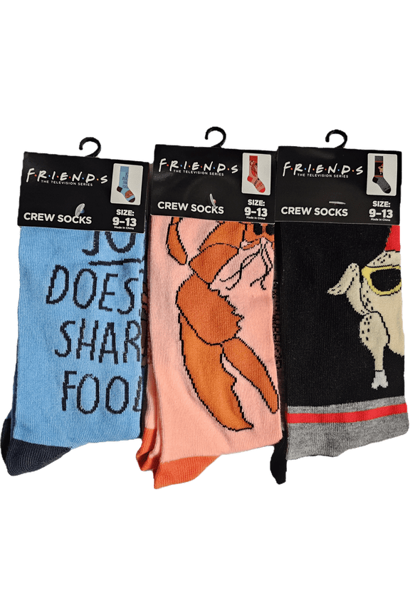 Friends Multicolored Socks, 3 pk. Bundle Crew Socks