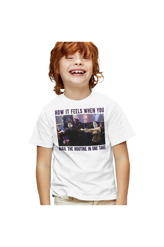 Nail the Routine Kids T Shirt for Youth Boys and Girls, White, Medium