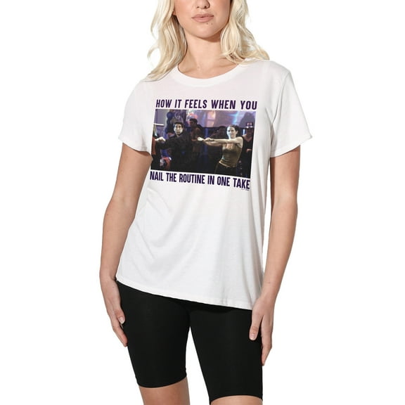 Friends Nail the Routine Women's Loose T-Shirt, White, 2X-Large