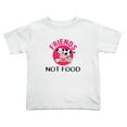 thumbnail image 1 of Friends Not Food Animal Lover Vegan Funny Toddler T Shirts for Boys Girls (White, 3T), 1 of 5