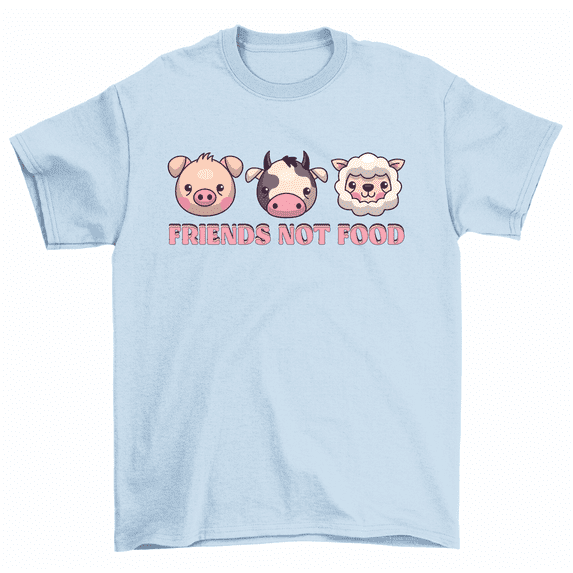 Friends Not Food Vegan Vegetarian T-Shirt Men Women Unisex