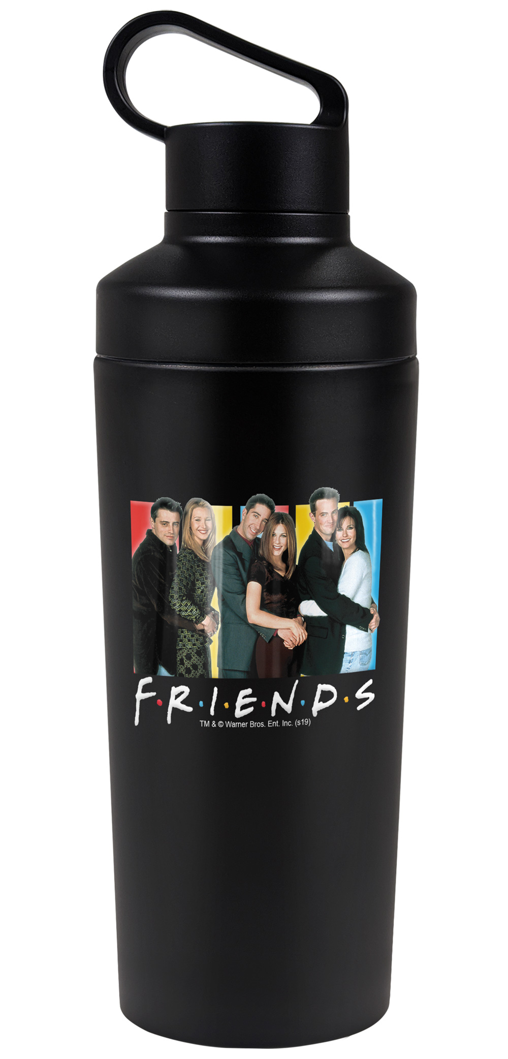 Friends Official It's All About Friends 18 oz Insulated Water Bottle, Leak Resistant, Vacuum Insulated Stainless Steel with 2-in-1 Loop Cap