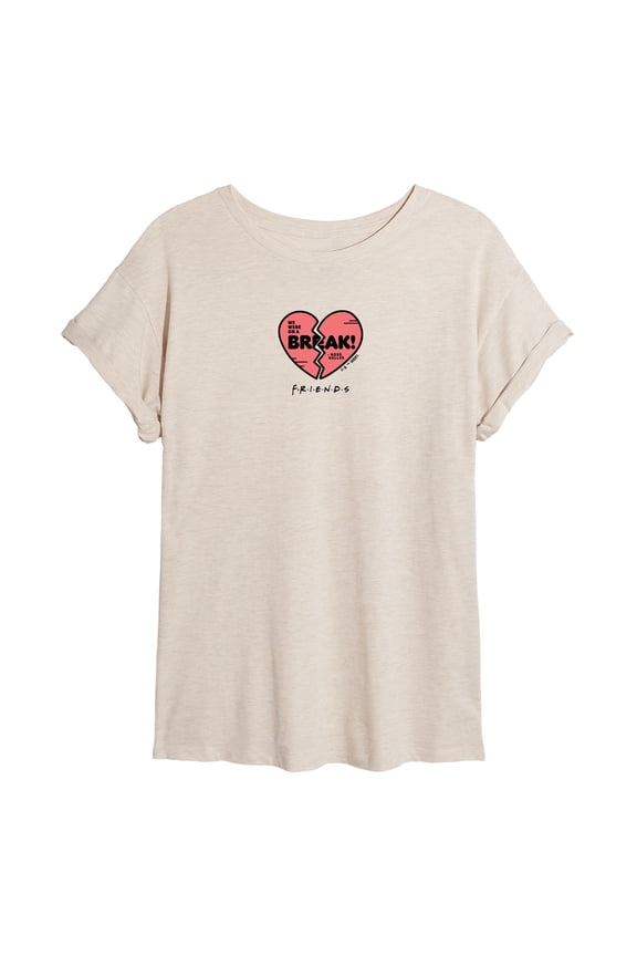 - On A Break - Juniors Oversized Graphic T-Shirt