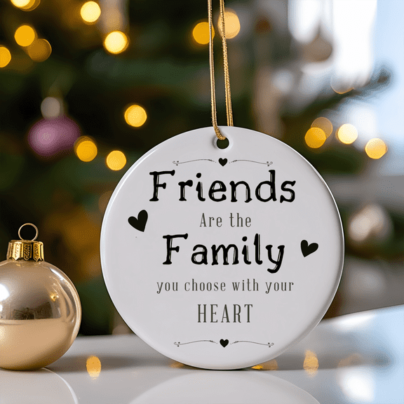 Friends Ornament Ceramic - Sentimental Friendship Gift, Best Friend Birthday Decor, Unique Fun Friend Keepsake