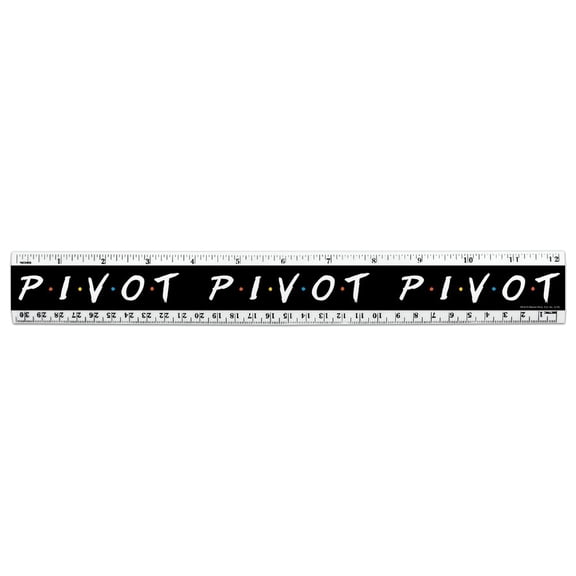 Friends PIVOT 12 Inch Standard and Metric Plastic Ruler