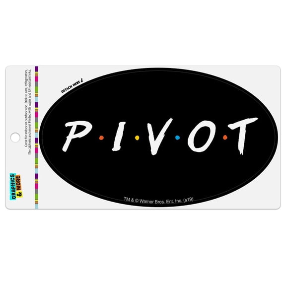 Friends PIVOT Automotive Car Refrigerator Locker Vinyl Euro Oval Magnet