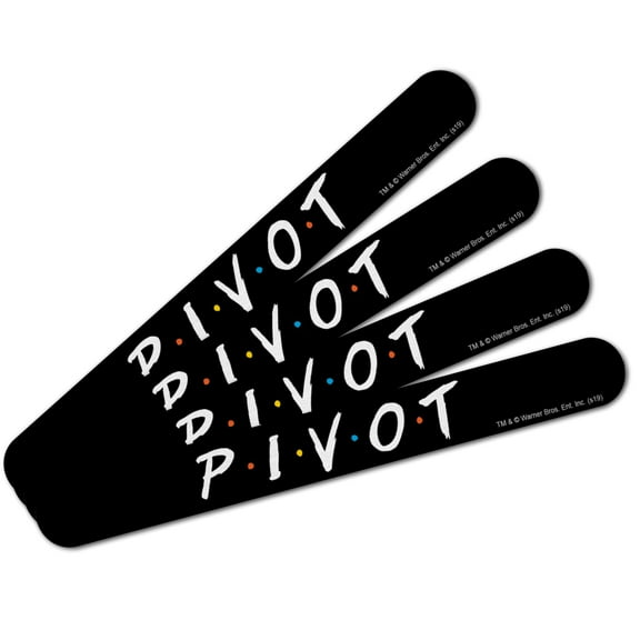 Friends PIVOT Double-Sided Nail File Emery Board Set 4 Pack