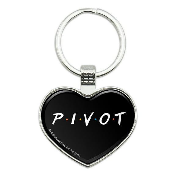 Friends PIVOT Keychain Heart Love Metal Key Chain Ring