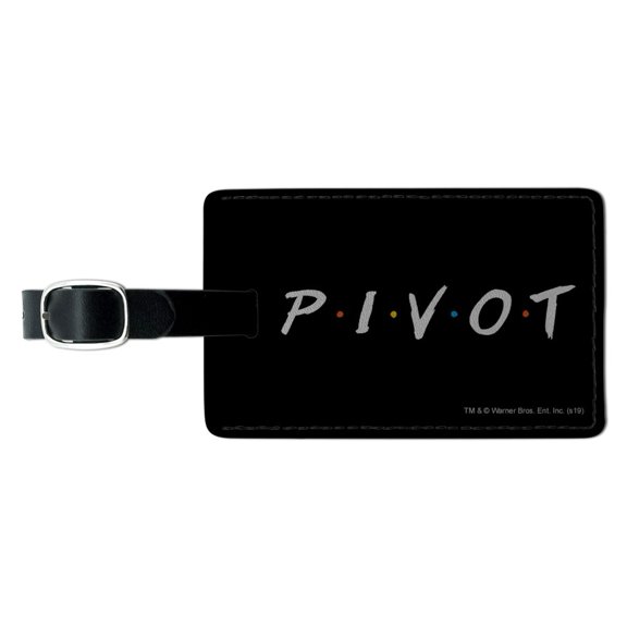Friends PIVOT Rectangle Leather Luggage Card Suitcase Carry-On ID Tag