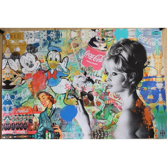 Nifao Friends Oliver Neilson Replica on a Giant Canvas Painting, Wall Art Unframed, 64"L x 44"W