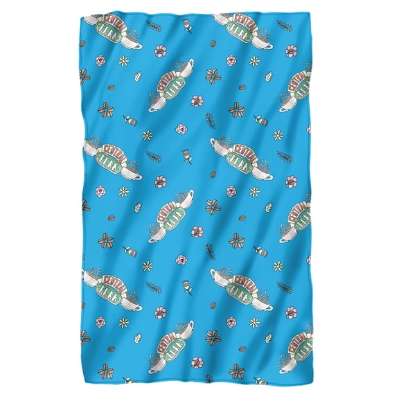 Friends Perk Pattern Fleece Blanket 36' x 58'