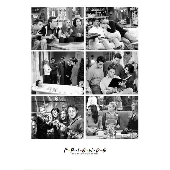 Friends™ - Photo Collage Print Wall Art, Modern Wall Decor For Living Room Bedroom, 24x36 UNFRAMED