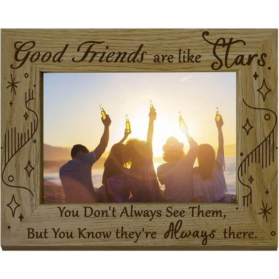 Friends Picture Frame Wooden Photo Frame Personalised Quote Picture Frame Memorial Tabletop Keepsake Suit 4"x6" Picture Gift DIY