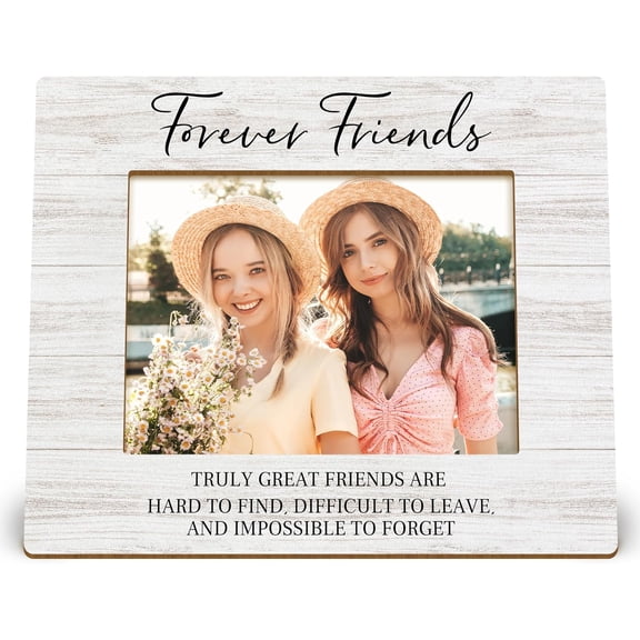 Friends Picture Frames, Friendship Picture Frame, Friendship Gifts for Women Men, Best Friend Picture Frame, Best Friend Birthday Gifts, Forever Friends Wood Photo Frame for 5x7 Photos