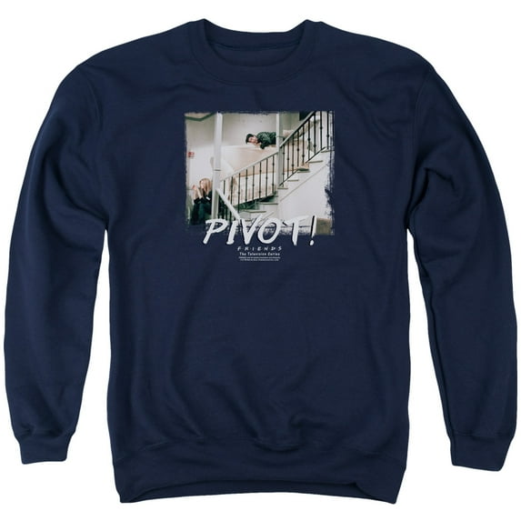 Friends Pivot Adult Crewneck Sweatshirt Navy