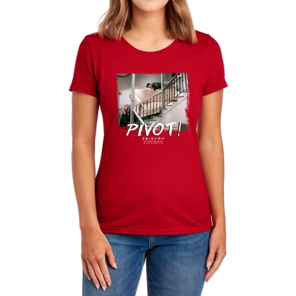 Friends Pivot Women's T Shirt, Red, Small