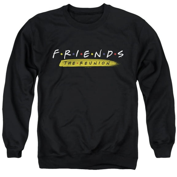 Friends Reunion Logo Black Unisex Adult Crewneck Sweatshirt, Reunion Logo, Small