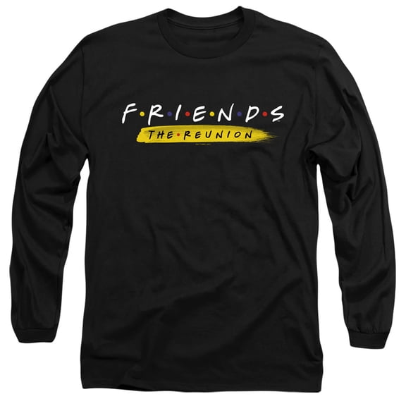 Friends Reunion Logo Black Unisex Adult Long-Sleeve T Shirt, Reunion Logo, Large