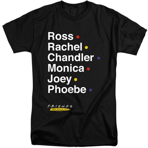 Friends Reunion Names Unisex Adult Tall T Shirt, Reunion Names, 3X-Large