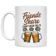 thumbnail image 1 of Friends Share Craft Beer Tales - Craft Beer Enthusiast - 11 oz Ceramic Coffee Mug, 1 of 3