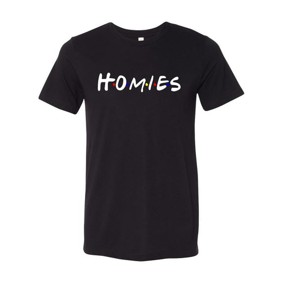 Friends Show Inspired Homies Unisex Adult Short Sleeve T-shirt-Black Triblend-xxxl
