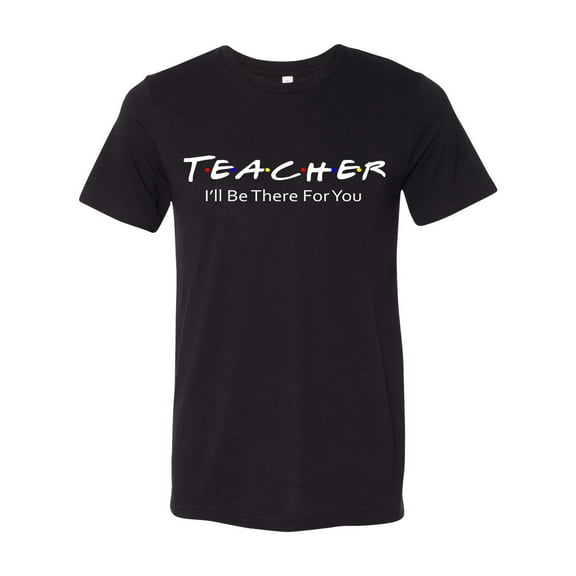 Friends Show Inspired Teacher Educator Unisex Adult Short Sleeve T-shirt-Black Triblend-Small