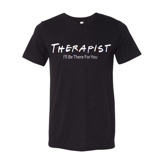 Friends Show Inspired Therapist Unisex Adult Short Sleeve T-shirt-Black Triblend-Small